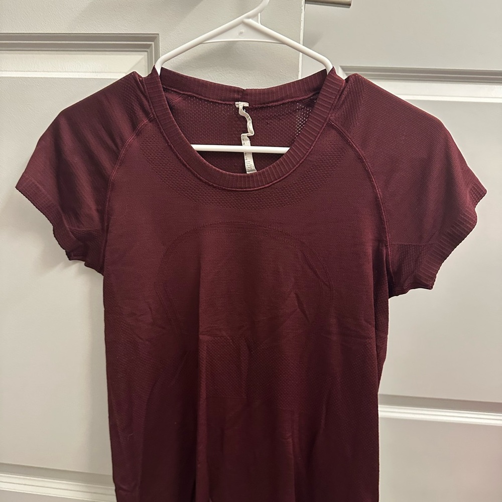 Lululemon Maroon swiftly tech Short Sleeve